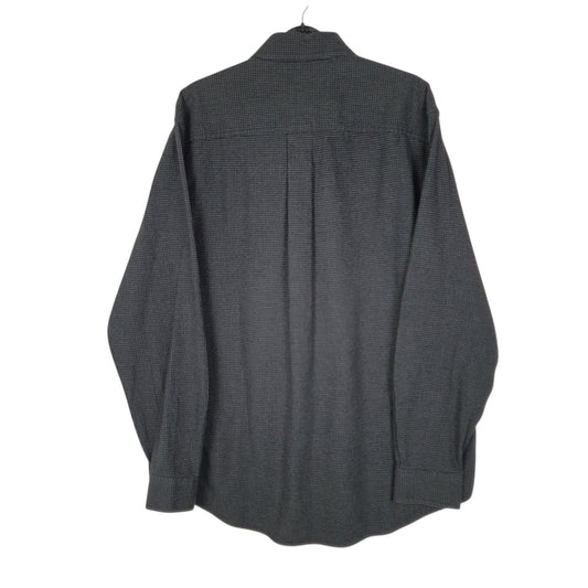 Mens Grey L.L.Bean Thick Houndstooth Shirt