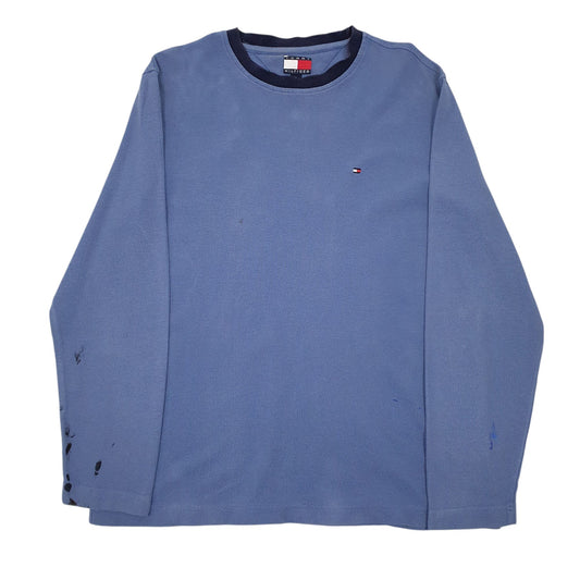 Mens Blue Tommy Hilfiger Crewneck Jumper