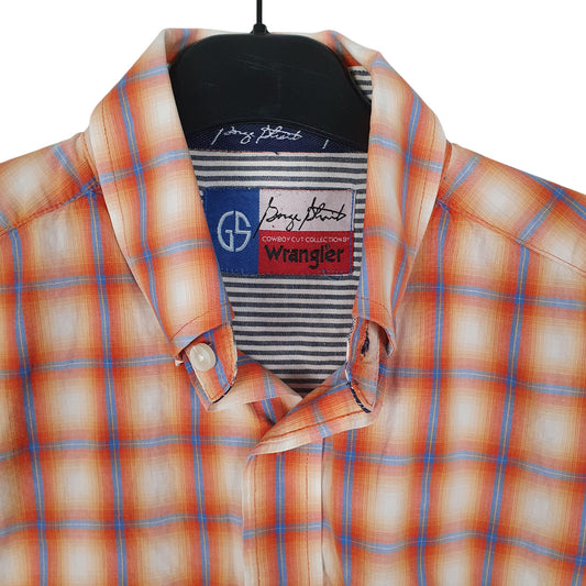 Mens Orange Wrangler George Strait Cowboy Cut Shirt