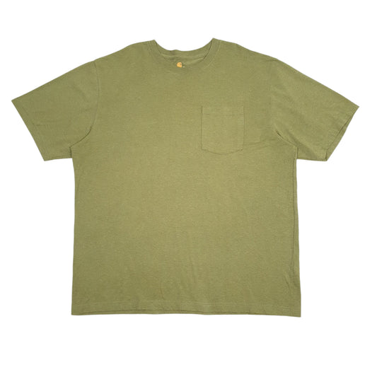 Mens Green Carhartt Short Sleeve T Shirt