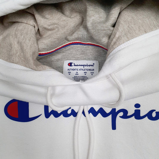 Mens White Champion Hoodie Jumper