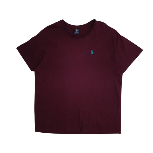Mens Burgundy U.S Polo Assn. Short Sleeve T Shirt
