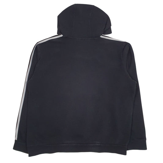 Mens Black Adidas Spellout Hoodie Jumper