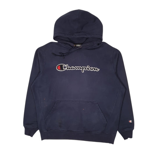 Mens Navy Champion Heavyweight Hoodie Jumper