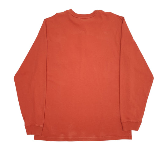 Mens Orange Carhartt Henley T Shirt