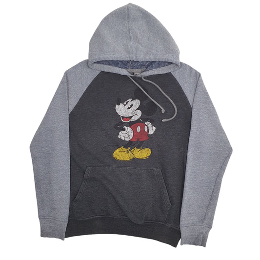 Mens Grey Disney Mickey Mouse Lightweight Hoodie Jumper