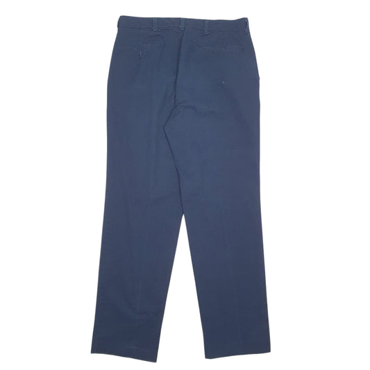 Mens Navy Red Kap Pleated Trousers