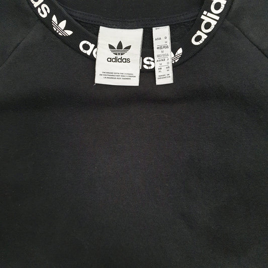 Mens Black Adidas Crewneck Jumper