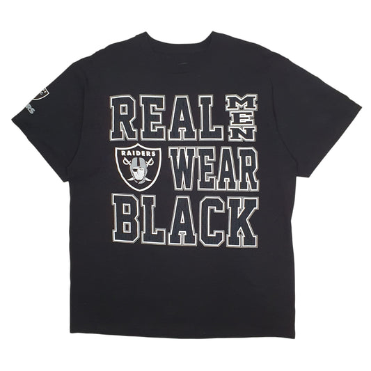 Mens Black NFL Oakland Raiders Football Short Sleeve T Shirt