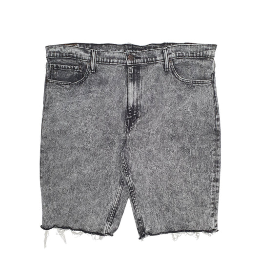 Mens Grey Levis 511 Acid Wash Cut Off Denim Shorts