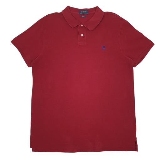 Mens Burgundy Polo Ralph Lauren Short Sleeve Polo Shirt