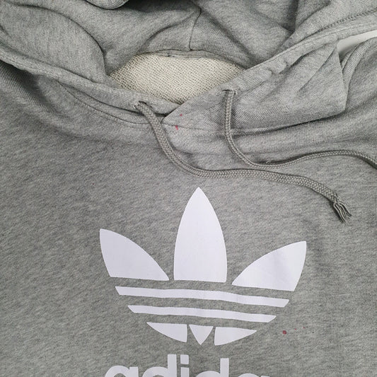 Mens Grey Adidas Hoodie Jumper