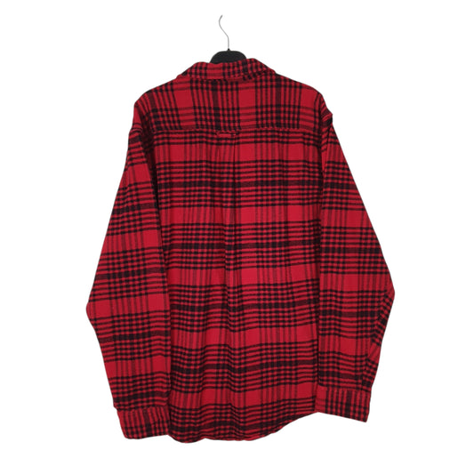 Womens Red Woolrich Thick Flannel Shacket Jacket Shirt