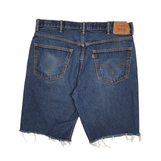Mens Blue Levis 550 Cut Off Shorts