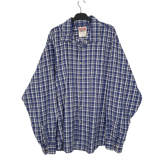 Mens Navy Wrangler Long Sleeve Shirt