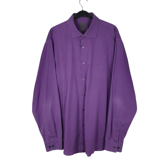Mens Purple Calvin Klein Long Sleeve Shirt
