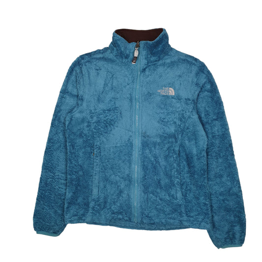 Womens Blue The North Face Fluffy Full Zip Jumper