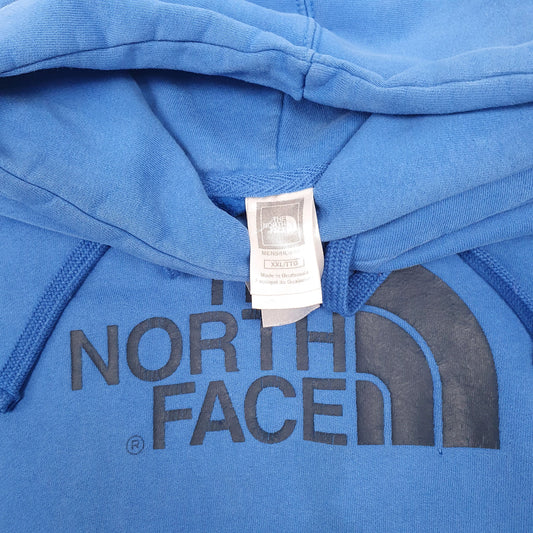 Mens Blue The North Face Spellout Hoodie Jumper