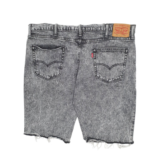 Mens Grey Levis 511 Acid Wash Cut Off Shorts