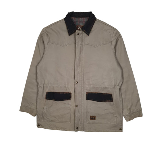 Mens Beige Walls Vintage 90s Western Field Chore Coat