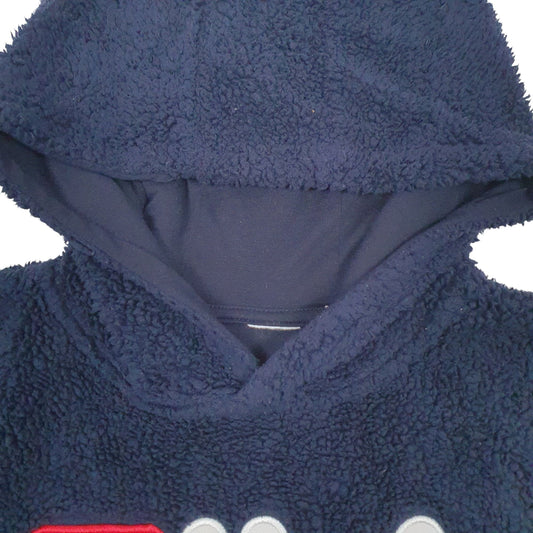 Womens Navy Fila Spellout Hoodie Jumper