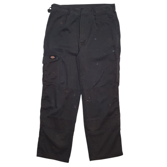 Mens Black Dickies Workwear Carpenter Trousers