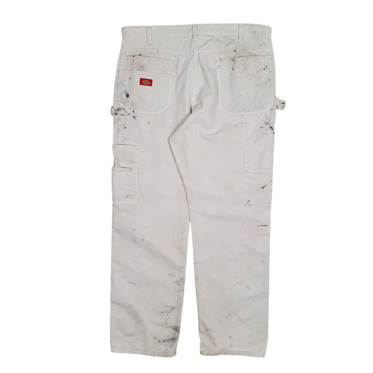Mens White Dickies Painter Trousers