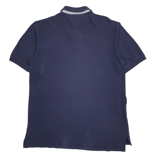 Mens Navy Tommy Hilfiger Hoodie Polo Shirt