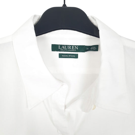 Womens White Ralph Lauren Non-Iron Shirt
