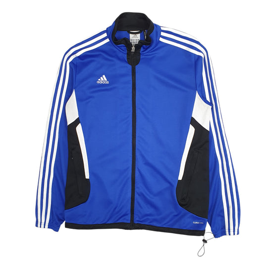 Mens Blue Adidas Track Quarter Zip Coat