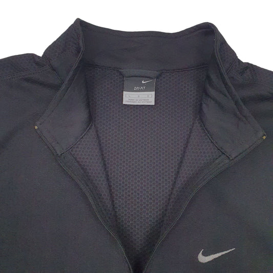 Womens Black Nike Dri-Fit Active Wear Quarter Zip Jumper