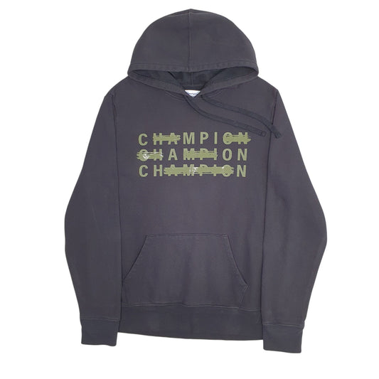 Mens Black Champion Hoodie Jumper