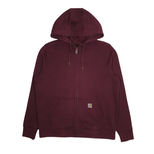 Womens Burgundy Carhartt Hoodie Full Zip Jumper