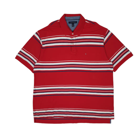 Mens Red Tommy Hilfiger Short Sleeve Polo Shirt