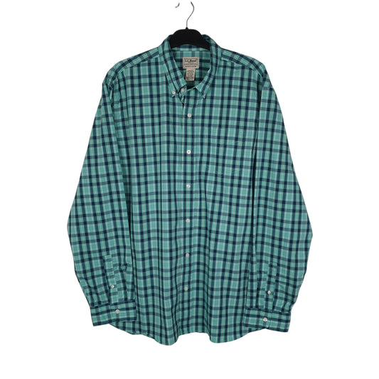 Mens Green L.L.Bean Long Sleeve Shirt