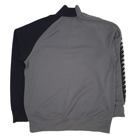 Mens Grey Kappa Quarter Zip Jumper