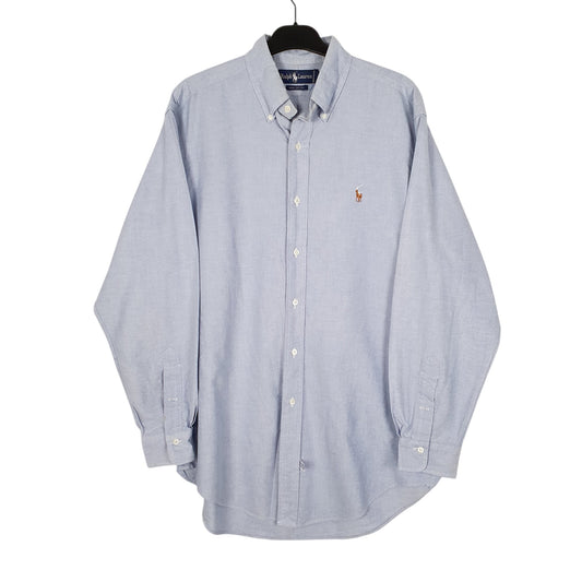 Mens Blue Ralph Lauren Vintage 90s Long Sleeve Shirt