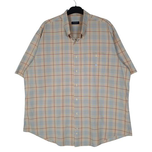 Mens Beige Burberry Short Sleeve Shirt