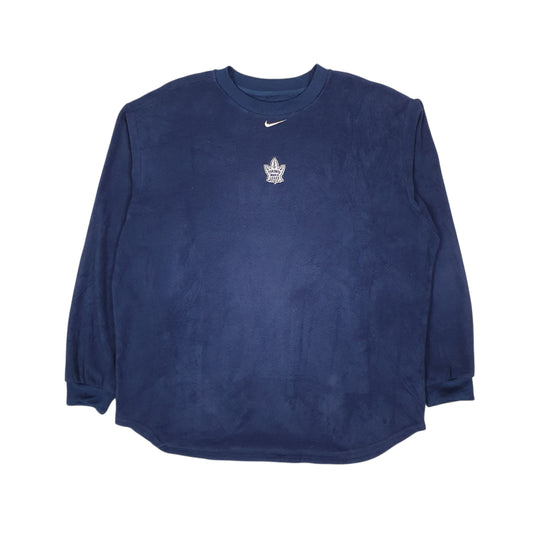 Mens Navy Nike Toronto Maple Leafs NHL Hockey Crewneck Jumper