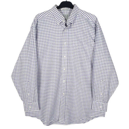 Mens White L.L.Bean Long Sleeve Shirt