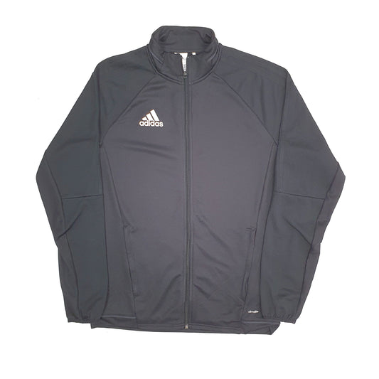 Mens Black Adidas Climalite Running Activewear Full Zip Jumper