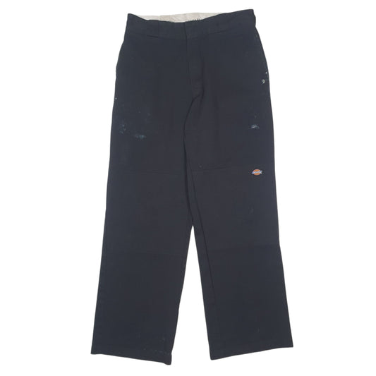 Mens Black Dickies Workwear Chino Trousers