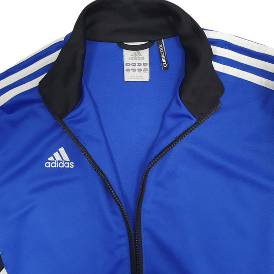 Mens Blue Adidas Track Quarter Zip Coat