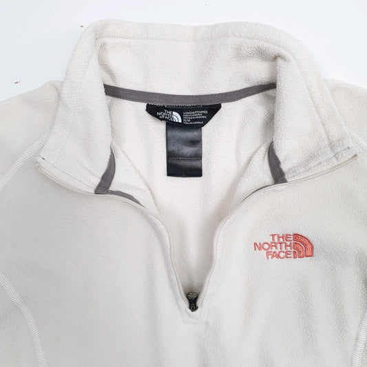 Womens White The North Face Quarter Zip Jumper
