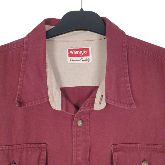 Mens Burgundy Wrangler Shirt