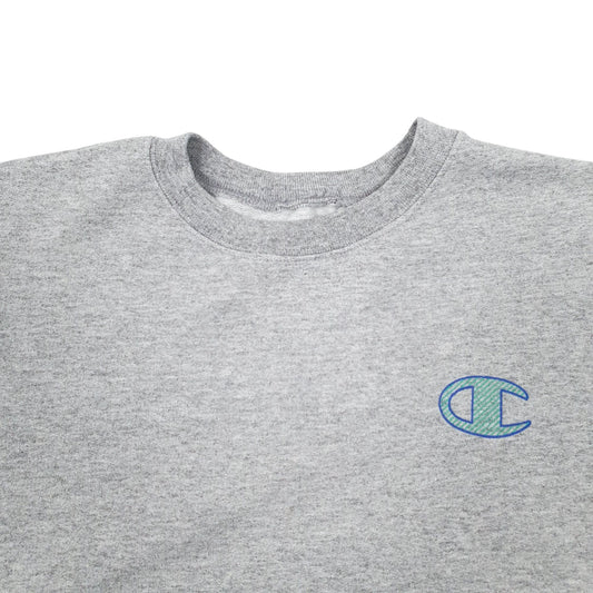 Mens Grey Champion Crewneck Jumper