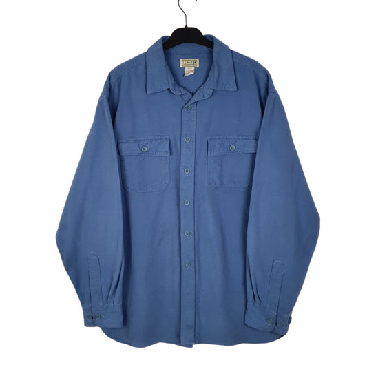 Mens Blue L.L.Bean Chamois Long Sleeve Shirt
