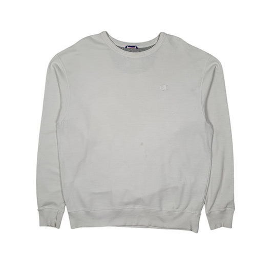 Mens White Champion Crewneck Jumper