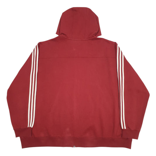 Mens Red Adidas Full Zip Jumper