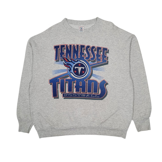 Mens Grey Delta Tennessee Titans Football NFL Vintage 90s Crewneck Jumper